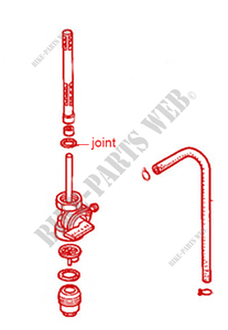 Tank, tap, O-ring gasket gas filter for Honda XLR 16075-GHB-720 - 16075-GHB-720